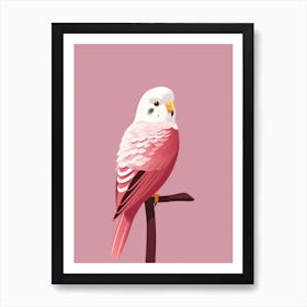 Minimalist Budgerigar 2 Illustration Art Print