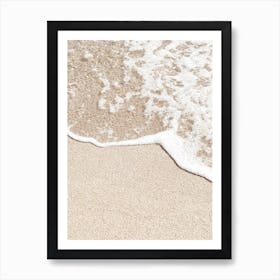 Beige Ocean Waves Art Print