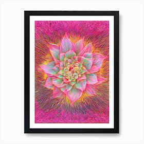 Psychedelic Flower Art Print