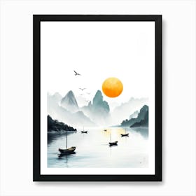 Asian Landscape Painting 7 Art Print