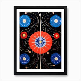 Nigella 2 Hilma Af Klint Inspired Flower Illustration Art Print