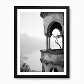 Ravello, Italy,  Black And White Analogue Photography  4 Art Print