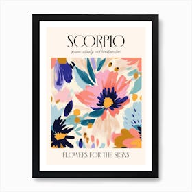 Flowers For The Signs Scorpio 1 Zodiac Sign Art Print