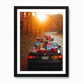 Car Full Of Presents Art Print