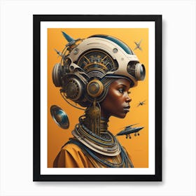 Futuristic Woman 1 Art Print