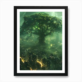 Fantasy Tree In The Middle 4 Art Print