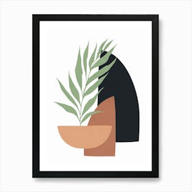 Geometric and floral composition 3 Art Print