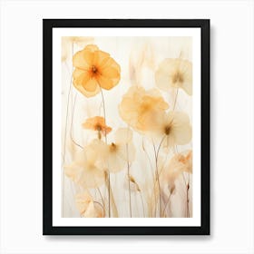 Boho Dried Flowers Nasturtium 2 Art Print