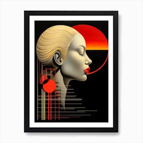 Abstract Illustration Of A Woman And The Cosmos 13 Art Print