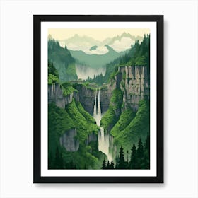 Snoqualmie Pass Retro Pop Art 6 Art Print