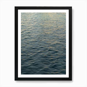 Light reflections in blue-grey sea water Art Print