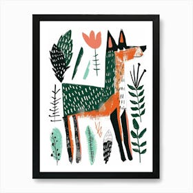 Fox In The Forest 3 Art Print