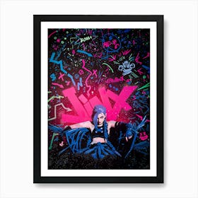 Arcane: Jinx Graffiti Art Print