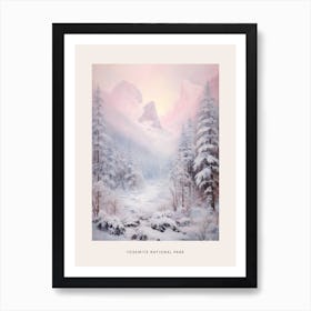 Dreamy Winter National Park Poster  Yosemite National Park United States 4 Art Print