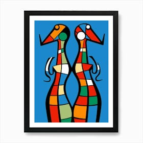 Seahorse Abstract Pop Art 3 Art Print