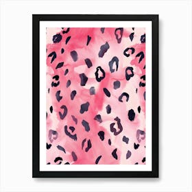 Pink Leopard Print Art Print