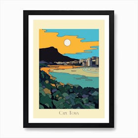 Poster Of Minimal Design Style Of Cape Town, South Africa 4 Art Print