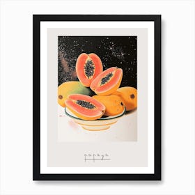 Art Deco Papaya 2 Poster Art Print