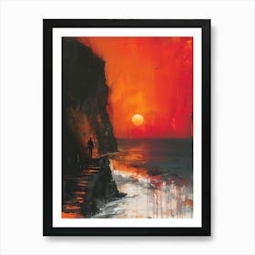 Sunset At The Beach 23 Art Print