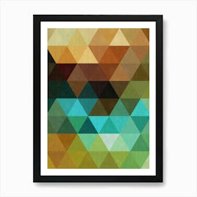 Harmonious composition of triangles 6 Art Print