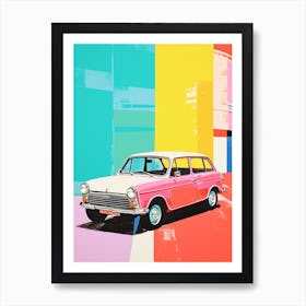 Retro Cars Colour Pop 2 Art Print