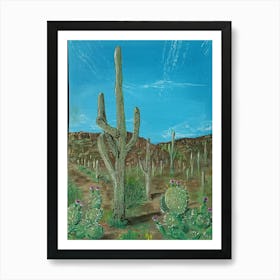 Cactus Plaza Art Print