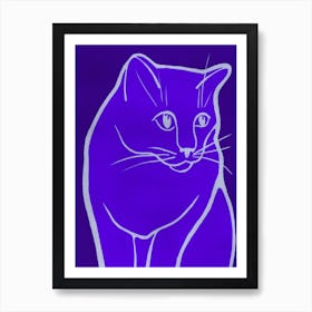 Purple Cat Art Print