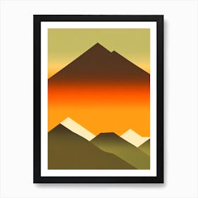 Rocky Mountain National Park United States Of America Retro Two Tone Art Print