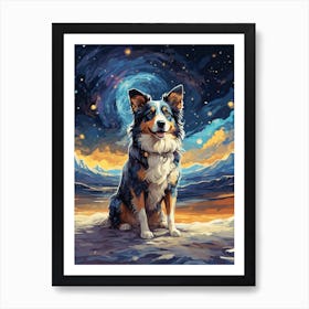 Border Collie Art Art Print