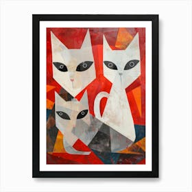 Three Cats 5 Art Print