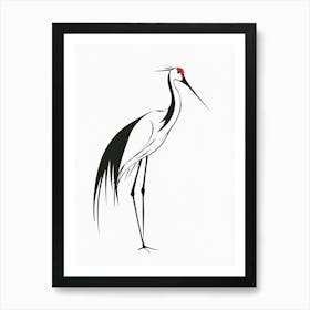 Chinese Crane Art Print