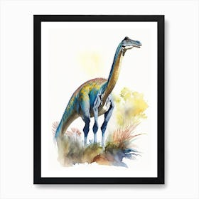 Corythosaurus Watercolour Dinosaur Art Print