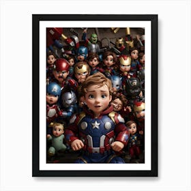 Baby Avengers Art Print