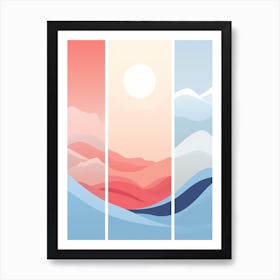 Abstract Mountain Landscape Art Print