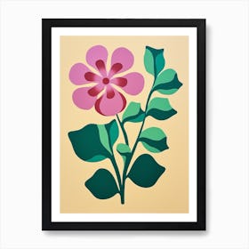 Cut Out Style Flower Art Lilac 3 Art Print