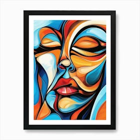 Abstract Of A Woman'S Face 22 Art Print