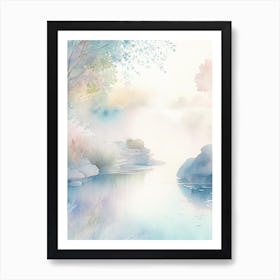 Hot Springs Waterscape Gouache 2 Art Print