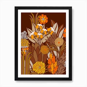 70s Flower Power Art Print