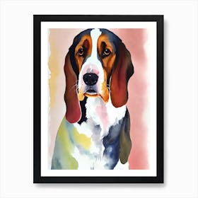 Basset Hound Watercolour Dog Art Print