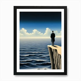 Man On A Cliff Art Print