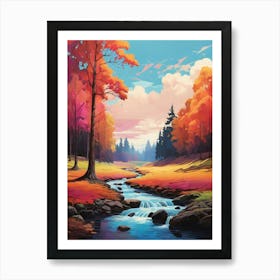 Autumn Landscape Painting 2 Art Print