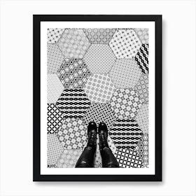 Hexagonal Floor Art Print