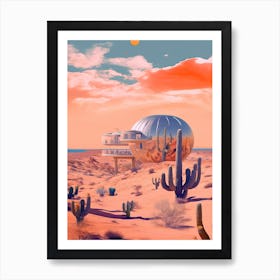 Futuristic Hotel In The Desert 2 Art Print