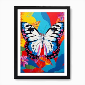 Pop Art White Admiral Butterfly 1 Art Print