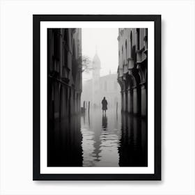 Venice, Italy,  Black And White Analogue Photography  1 Art Print