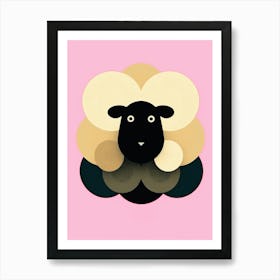 Sheep Dreamscape Retro Poster Adventure Art Print