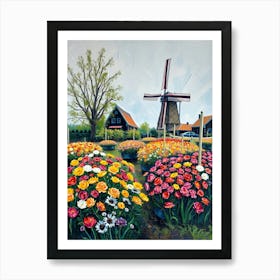 Windmill In The Garden Póster