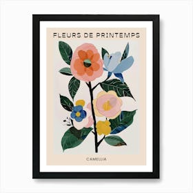 Spring Floral French Poster  Camellia 4 Art Print