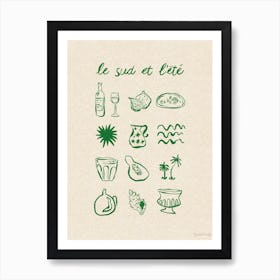 Le Sud Et L'Été Art Print