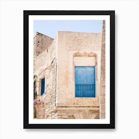 Balcony with blue door // Ibiza Travel Photography Art Print